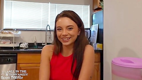 Dirty Little Stepdaughter Gets Big Dick Housewarming Gift!