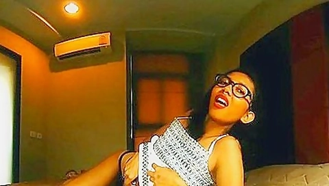 Asian teen 18+ In Glasses With