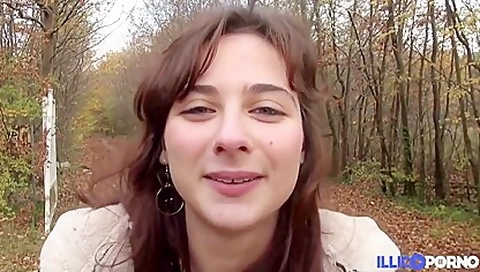 Amateur teen 18+ Sucks And Fucks Big Black Cock Outdoors